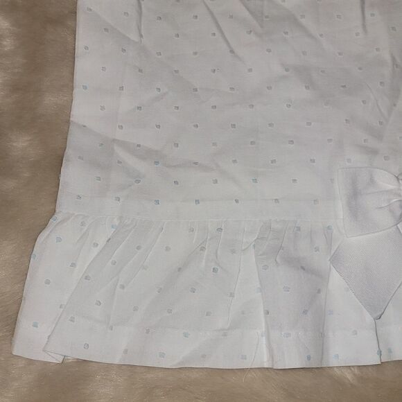 JANIE AND JACK WHITE WITH LIGHT BLUE POLKA DOTS SLEEVELESS TOP, SIZE 4 - NEW! - Picture 3 of 11